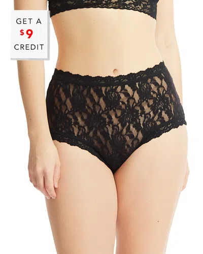 Hanky Panky Retro Lace V-kini In Black