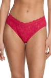 Hanky Panky V-front High Cut Thong In Beet Juice Red
