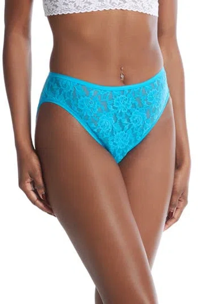 Hanky Panky High Cut Briefs In Kingfisher Blue