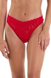 Hanky Panky V-front High Cut Thong In Red