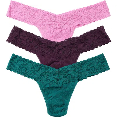 HANKY PANKY HANKY PANKY HOLIDAY CRACKER ASSORTED 3-PACK LOW RISE THONGS
