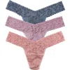 Hanky Panky Holiday Cracker Assorted 3-pack Original Rise Thongs In Pink