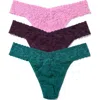 Hanky Panky Holiday Cracker Assorted 3-pack Original Rise Thongs In Multi