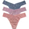 Hanky Panky Holiday Cracker Assorted 3-pack Original Rise Thongs In Multi