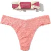 Hanky Panky Holiday Cracker Original Rise Thong In Pink
