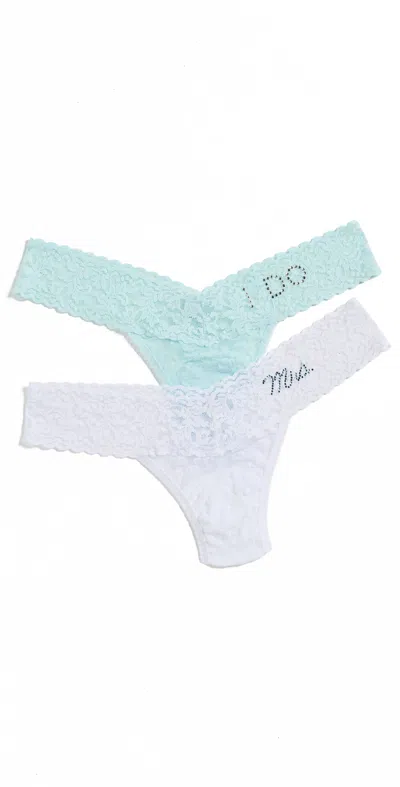 Hanky Panky "i Do & Mrs Box Set Low Rise Thongs Clwh In Multi