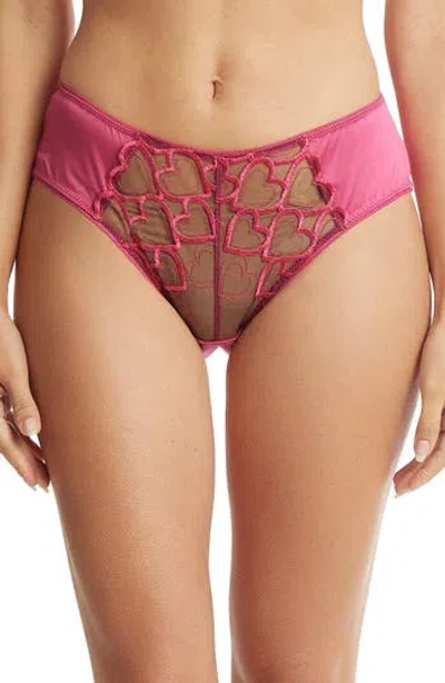 Hanky Panky I Heart You Briefs In Pink