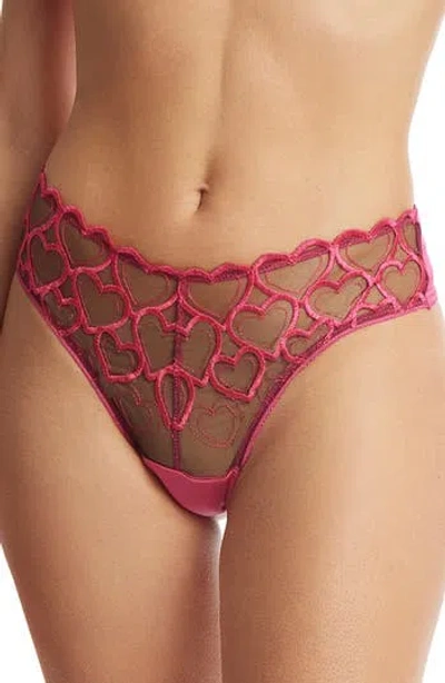 Hanky Panky I Heart You Thong In Multi
