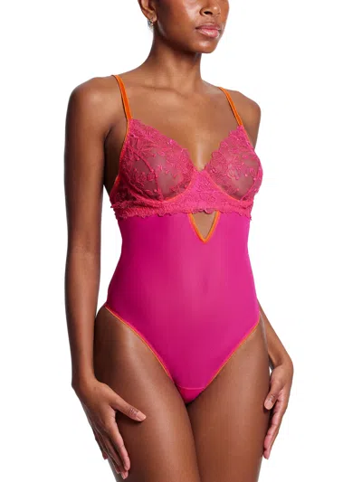 Hanky Panky In Full Bloom Bodysuit In Orange