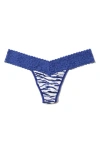 Hanky Panky Dream Lace Trim Modal Low Rise Thong In Pink Ladybug