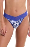 Hanky Panky Dream Lace Trim Modal Original Rise Thong In Inked