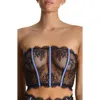Hanky Panky Katrina Strapless Lace Corset In Blue