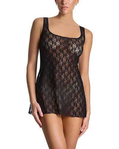 Hanky Panky Kristi Peek-a-boo Chemise In Black