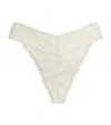 Hanky Panky Signature Lace Original Rise Thong Fortune Cookie In White