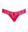Hanky Panky Lace Low-rise Thong In Red
