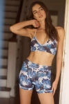 Hanky Panky Printed Signature Lace Boxer Brief In Blue