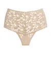 Hanky Panky Lace Retro High-rise Thong In Beige