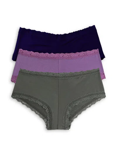 Hanky Panky Lace Trim Boyshorts, Set Of 3 In Multi