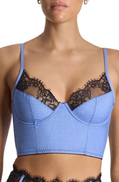 HANKY PANKY HANKY PANKY LATRINA LACE TRIM LONGLINE UNDERWIRE BRA