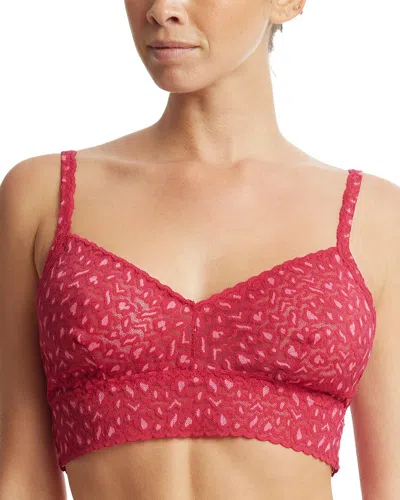 Hanky Panky Leopard Dye Retro Bralette In Pink