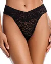 Hanky Panky Leopard Lace Original Rise Thong In Black