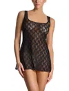 Hanky Panky Kristi Peek-a-boo Chemise In Black
