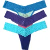 Hanky Panky Low Rise Lace Thong In Multi