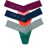 Hanky Panky Low Rise Lace Thong In Multi