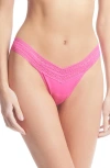 Hanky Panky Low Rise Lace Trim Thong
