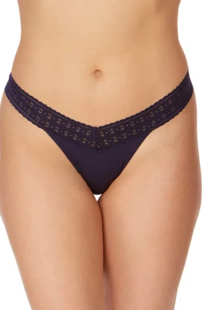 Hanky Panky Low Rise Lace Trim Thong