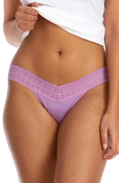 Hanky Panky Low Rise Lace Trim Thong