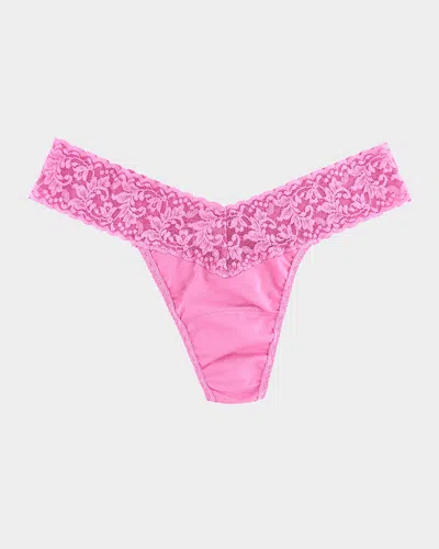 Hanky Panky Cotton With A Conscience Low-rise Thong In Chateau Rose Pink