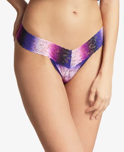 Hanky Panky Low-rise Printed Lace Thong Pr4911 In Before Sunset Print