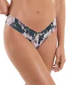 Hanky Panky Low-rise Printed Lace Thong In Romantique