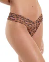 Hanky Panky Low-rise Printed Lace Thong In Throwback
