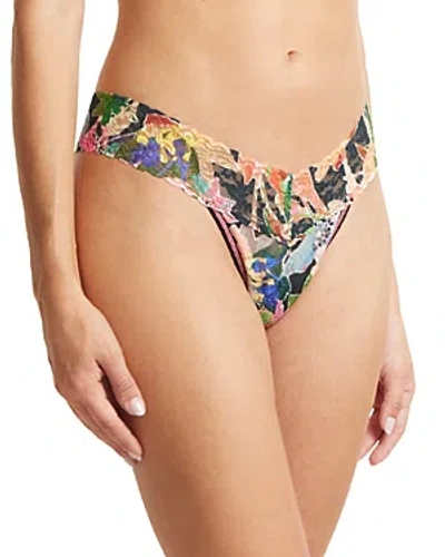 Hanky Panky Printed Signature Lace Low Rise Thong In Multicolor