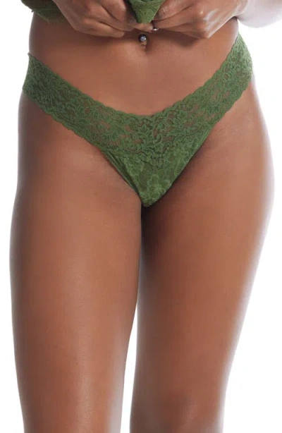 Hanky Panky Low Rise Thong In Bitter Olive Green