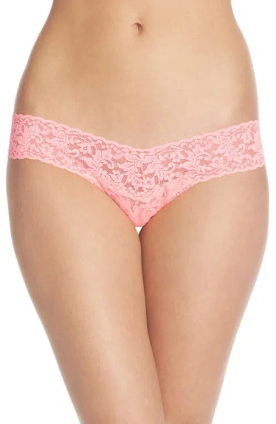 Hanky Panky Low Rise Thong In Pink