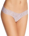 Hanky Panky Signature Lace Low Rise Thong In Steel