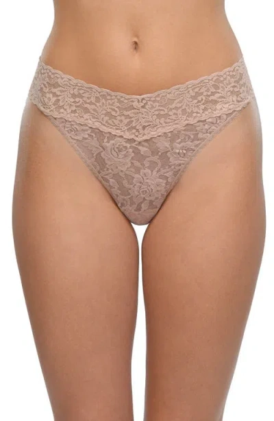 Hanky Panky Low Rise Thong In Taupe