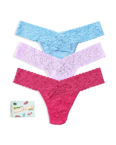 Hanky Panky Matchbox Low Rise Thong, Pack Of 3 In Multi