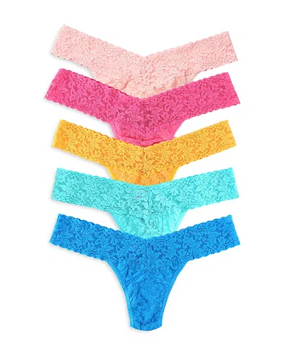 Hanky Panky Matchbox Low Rise Thong, Pack Of 5 In Multi