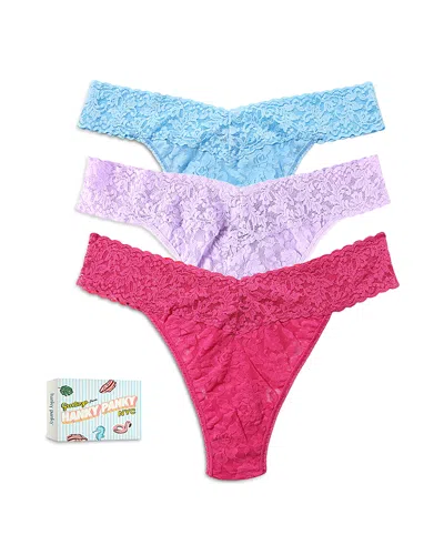 Hanky Panky Matchbox Original Rise Thong, Pack Of 3 In Multi