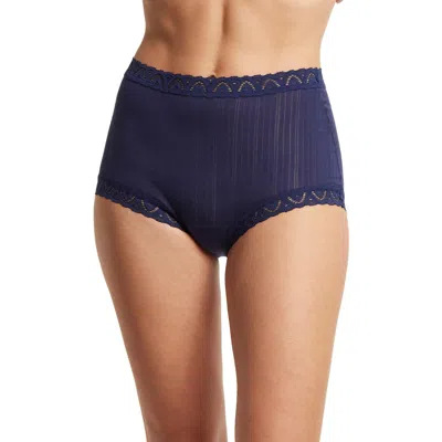 Hanky Panky Mellowluxe™ High Waist Boyshorts In Blue