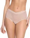 Hanky Panky Mesh High Cut French Brief In Chai