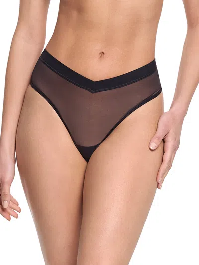 HANKY PANKY MESH HIGH CUT THONG
