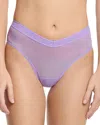 Hanky Panky Mesh High Cut French Brief In Grape Juice