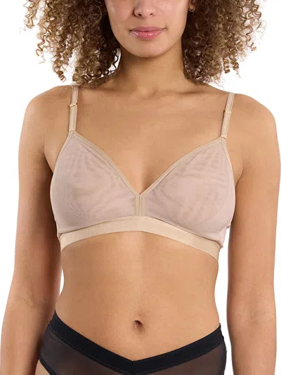 Hanky Panky Mesh Triangle Bralette In Brown