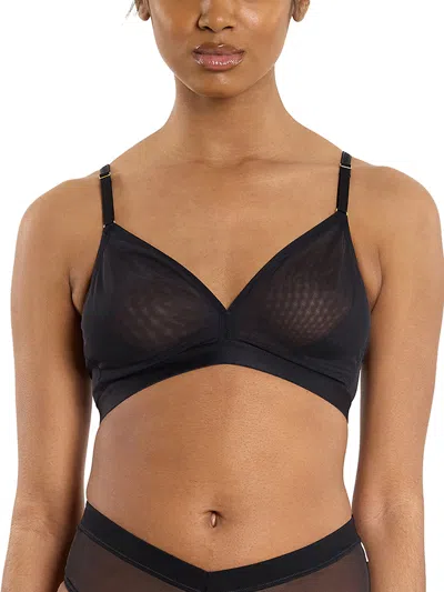 Hanky Panky Mesh Triangle Bralette In Black