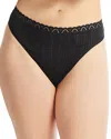 Hanky Panky Micro Stripe Low Rise Thong In Black
